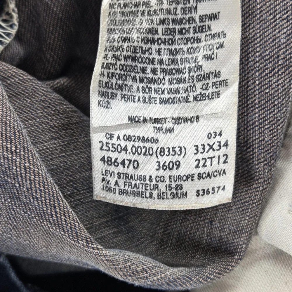 Vintage Levis 504 Jeans Mens 33x34 Blue Straight Engineered Zip Fly Medium Wash